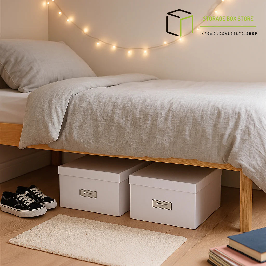 Bigso Box  Set Of 2 White Fibreboard Storage Boxes