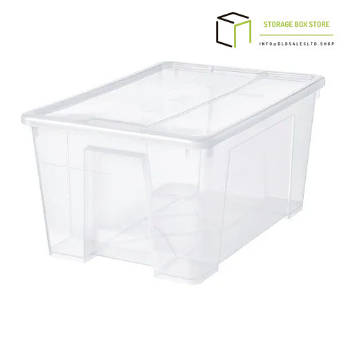box with lid, transparent, 57x39x28 cm/45 l
