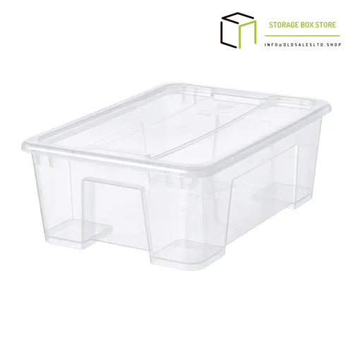 box with lid, transparent, 39x28x14 cm/11 l
