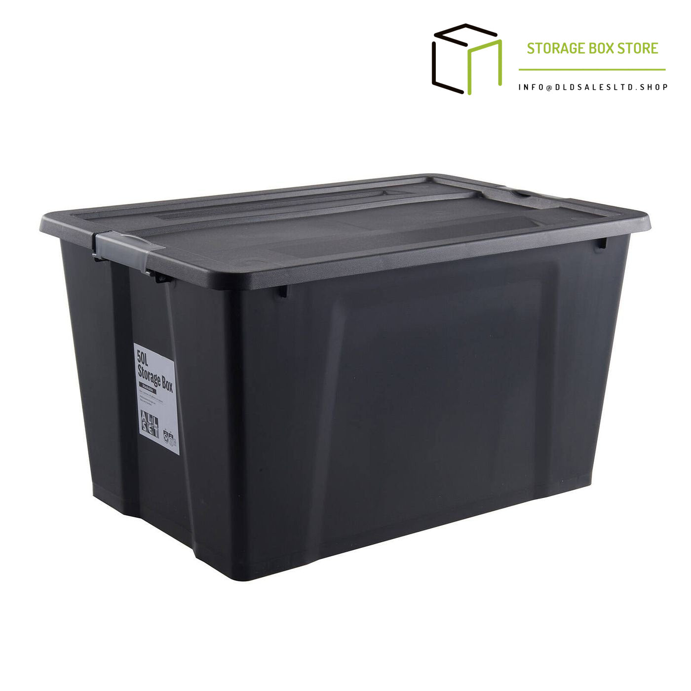 All Set 50L Black Storage Container Without Wheels