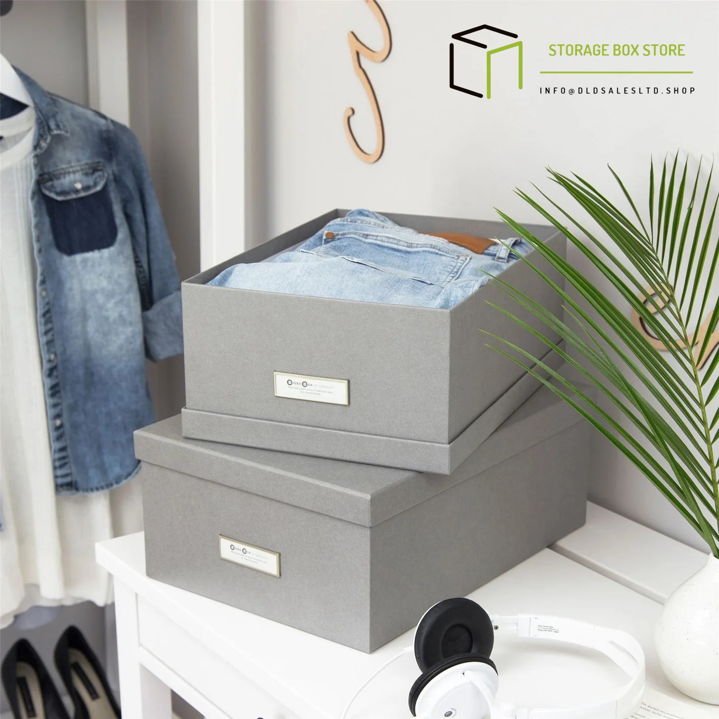 Bigso Box  Set Of 2 Fibreboard Storage Boxes - Ulrika