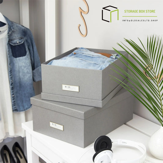 Bigso Box  Set Of 2 Fibreboard Storage Boxes - Ulrika