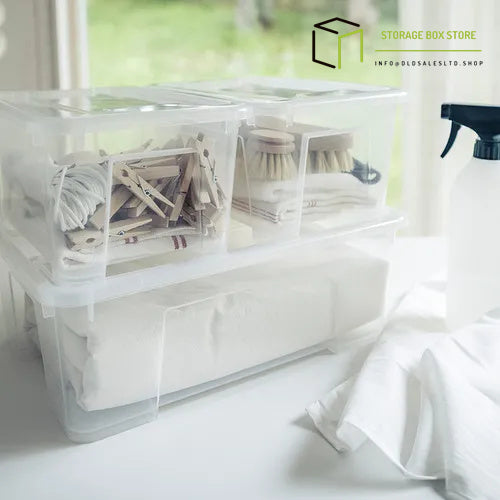 box with lid, transparent, 28x20x14 cm/5 l