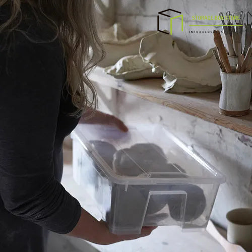 box with lid, transparent, 39x28x14 cm/11 l